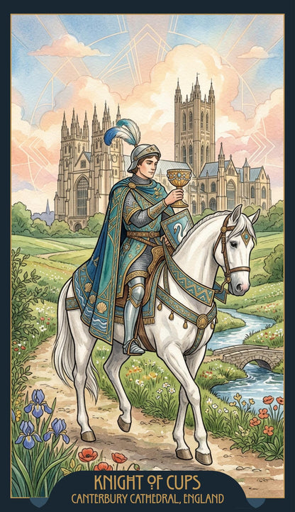 Sacred Atlas Tarot – 78 Card Art Deco Tarot Deck with QR Code Guidance